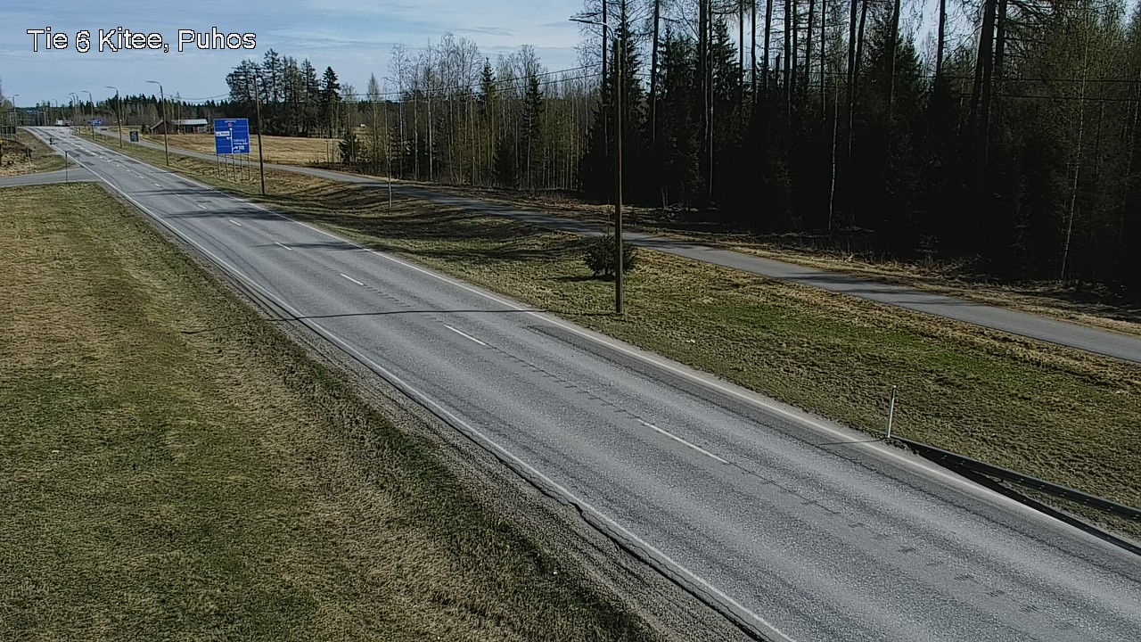 Weather Camera Image Road 6Kitee,  Puhos, Kitee, Pohjois-Karjala