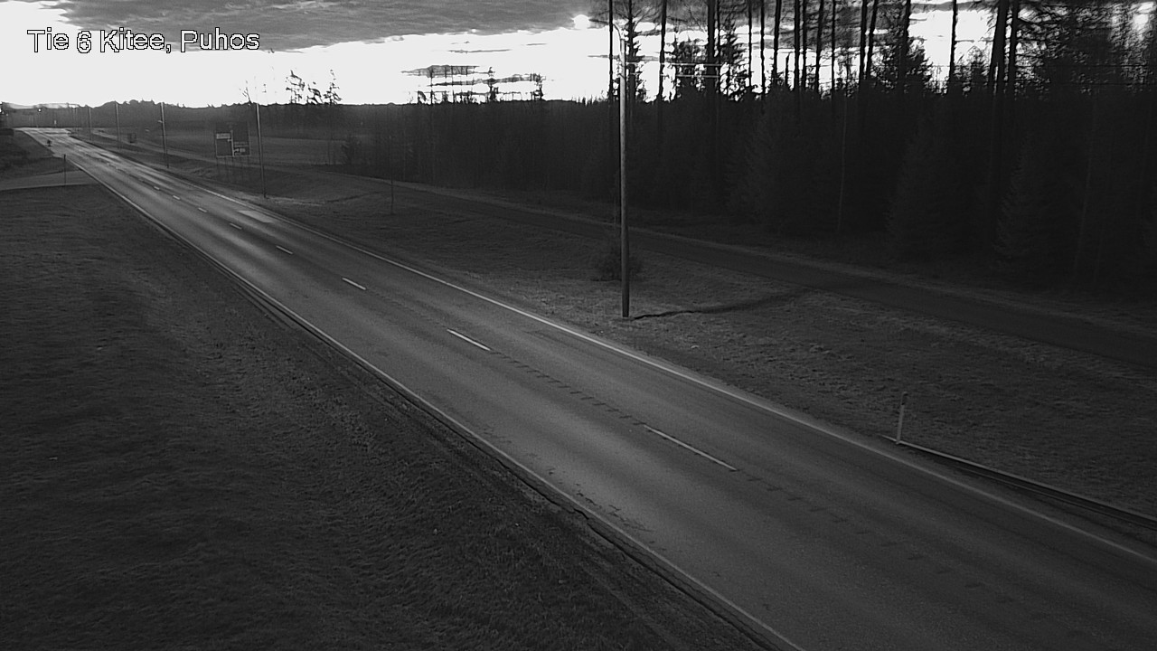 Weather Camera Image Väg 6 Kitee, Puhos, Kitee, Pohjois-Karjala