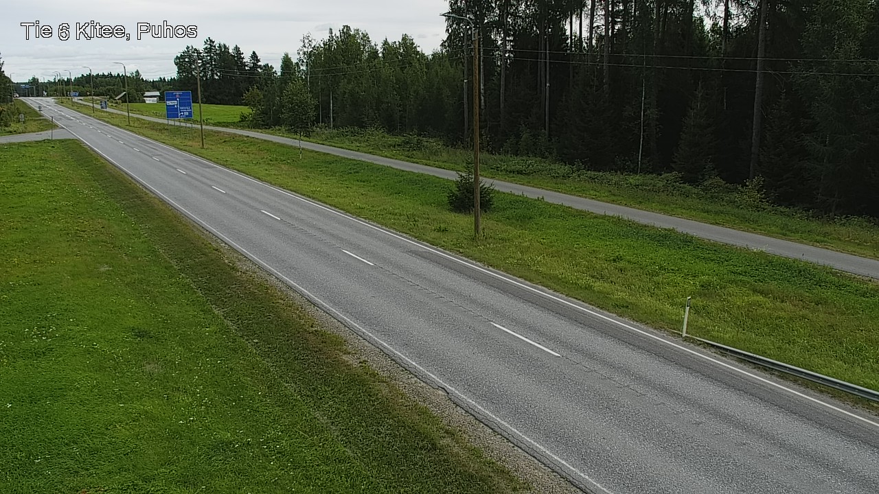Weather Camera Image Väg 6 Kitee, Puhos, Kitee, Pohjois-Karjala