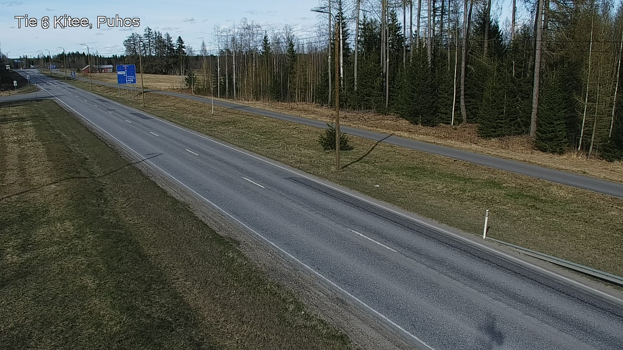 Weather Camera Image Väg 6 Kitee, Puhos, Kitee, Pohjois-Karjala