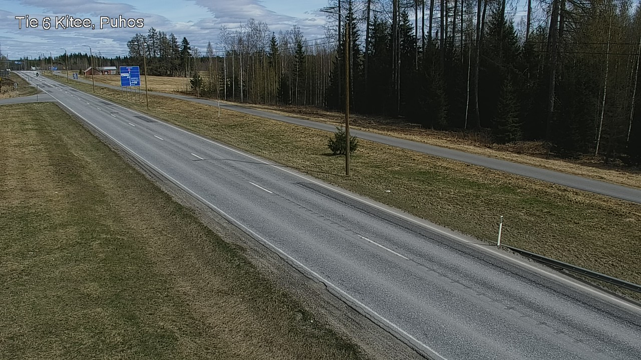 Weather Camera Image Väg 6 Kitee, Puhos, Kitee, Pohjois-Karjala