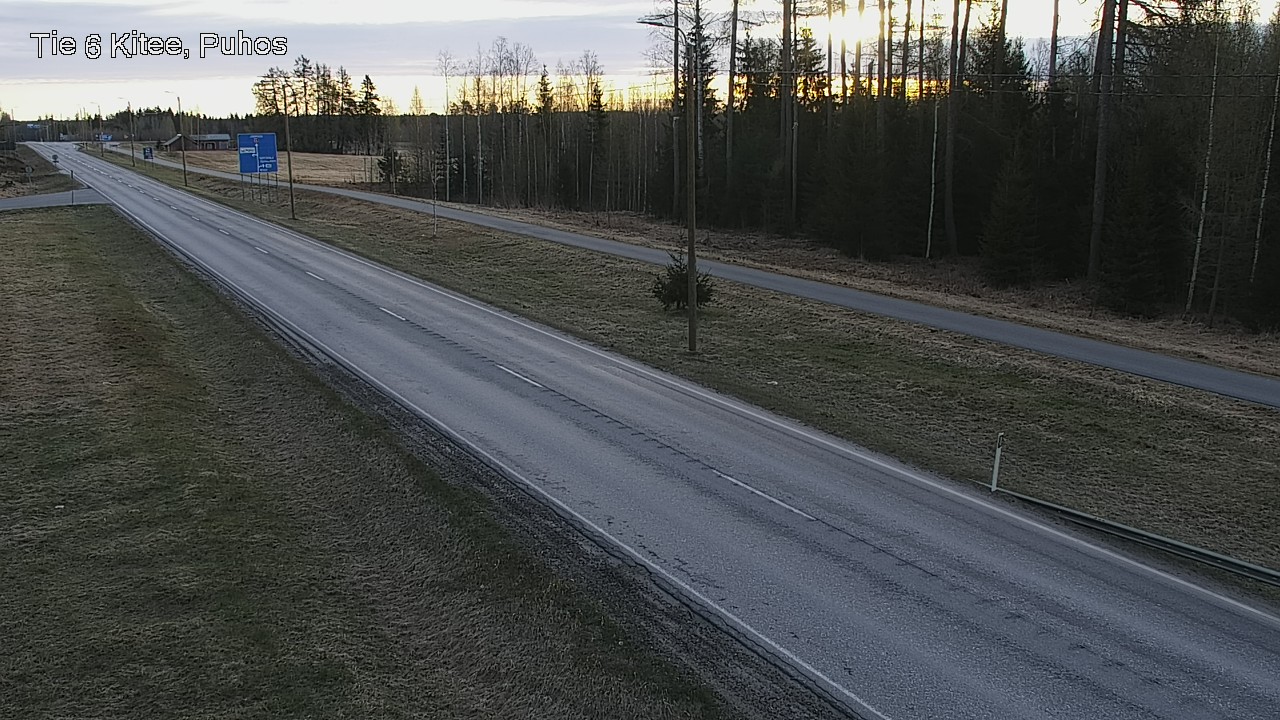 Weather Camera Image Road 6Kitee,  Puhos, Kitee, Pohjois-Karjala