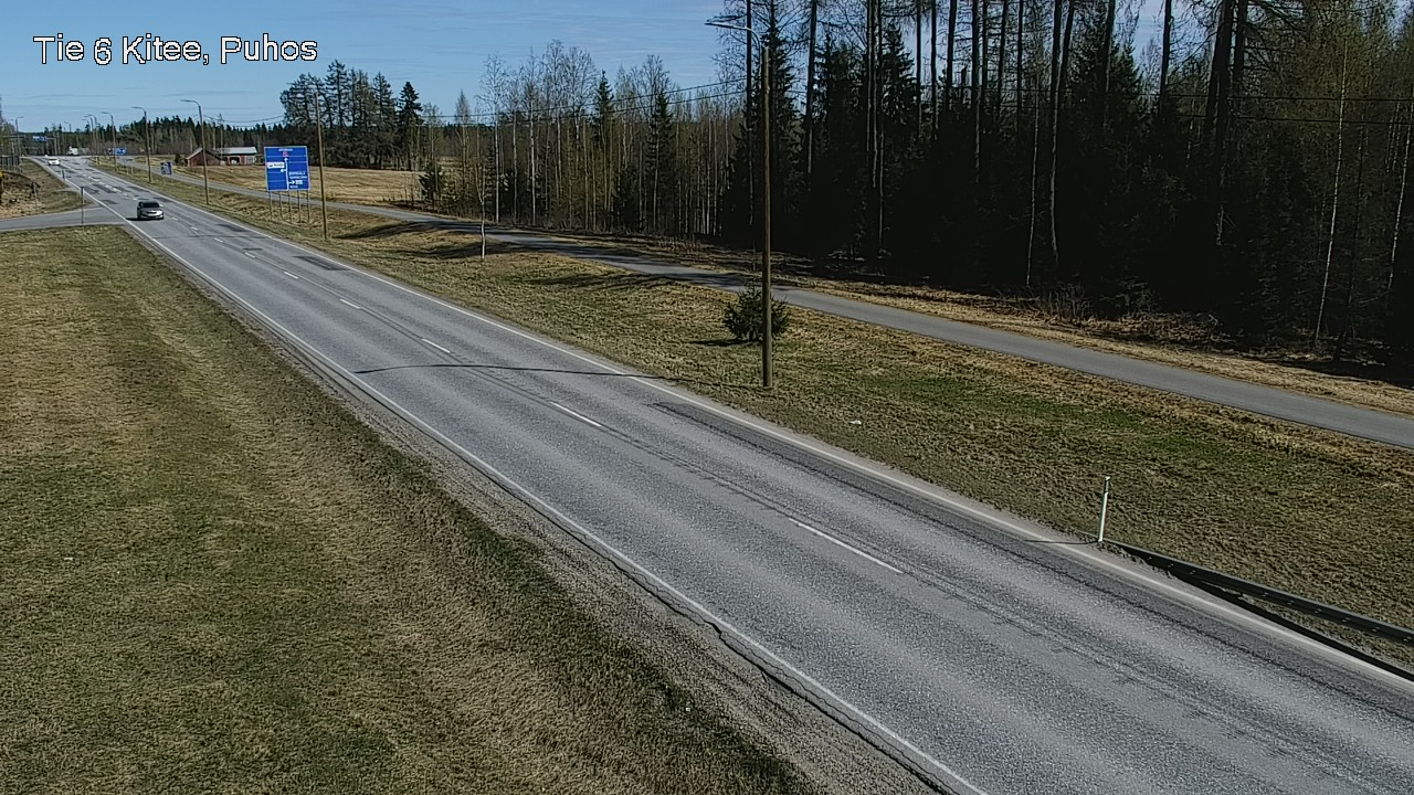 Weather Camera Image Road 6Kitee,  Puhos, Kitee, Pohjois-Karjala