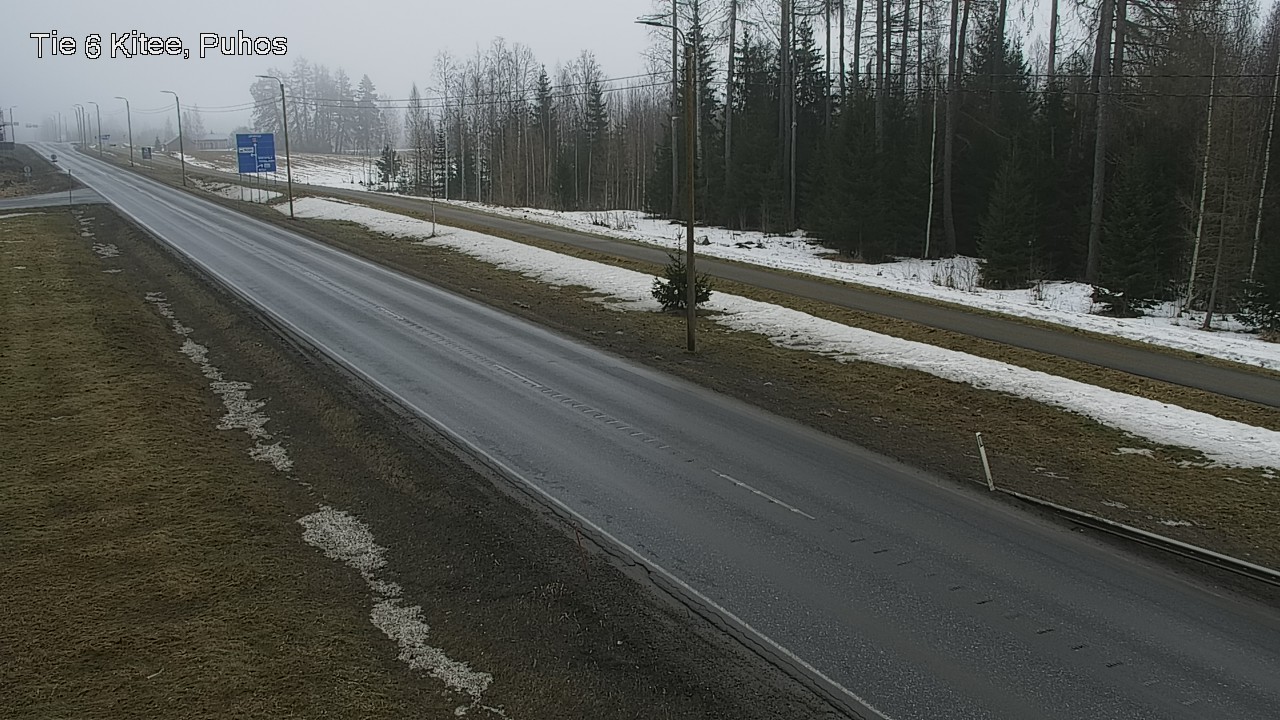 Weather Camera Image Road 6Kitee,  Puhos, Kitee, Pohjois-Karjala