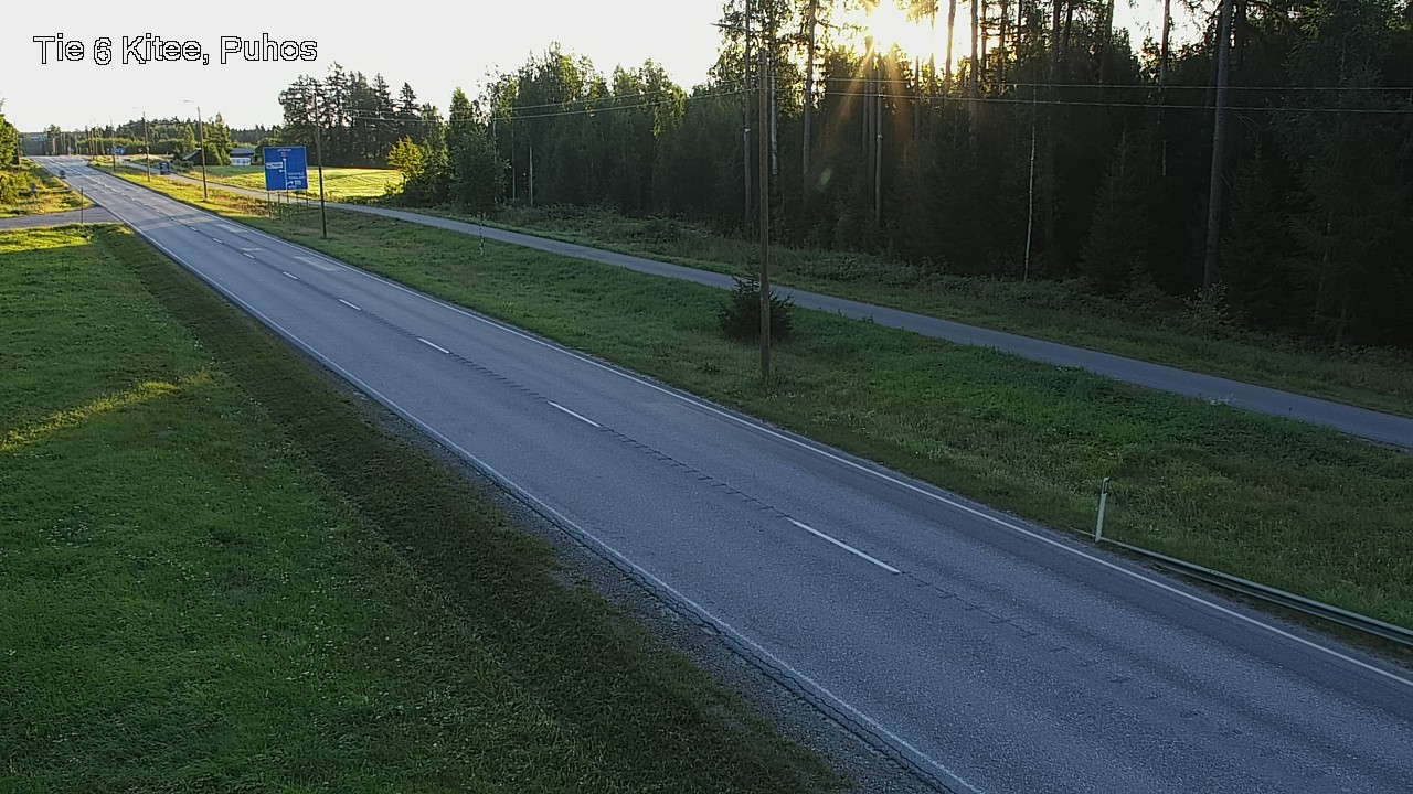 Weather Camera Image Road 6Kitee,  Puhos, Kitee, Pohjois-Karjala