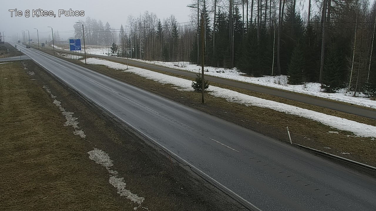 Weather Camera Image Road 6Kitee,  Puhos, Kitee, Pohjois-Karjala