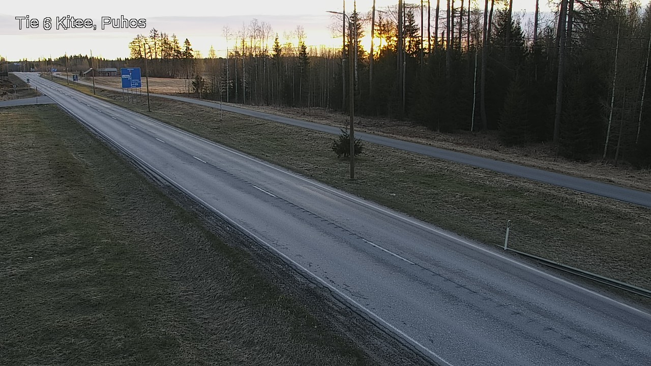 Weather Camera Image Road 6Kitee,  Puhos, Kitee, Pohjois-Karjala