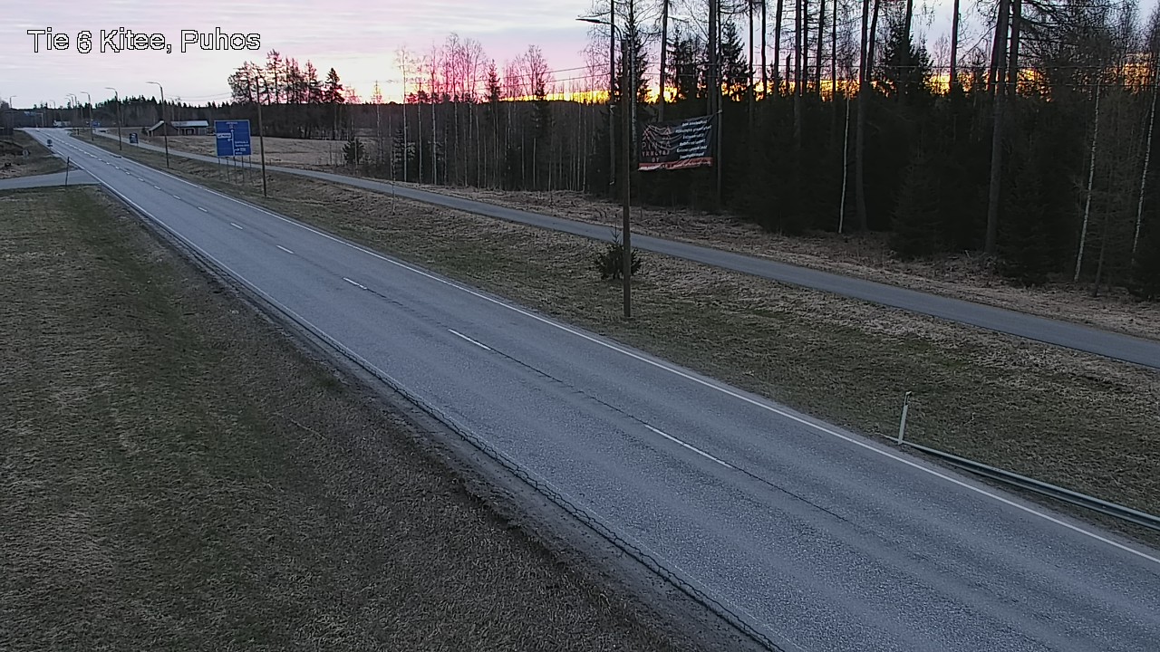 Weather Camera Image Road 6Kitee,  Puhos, Kitee, Pohjois-Karjala