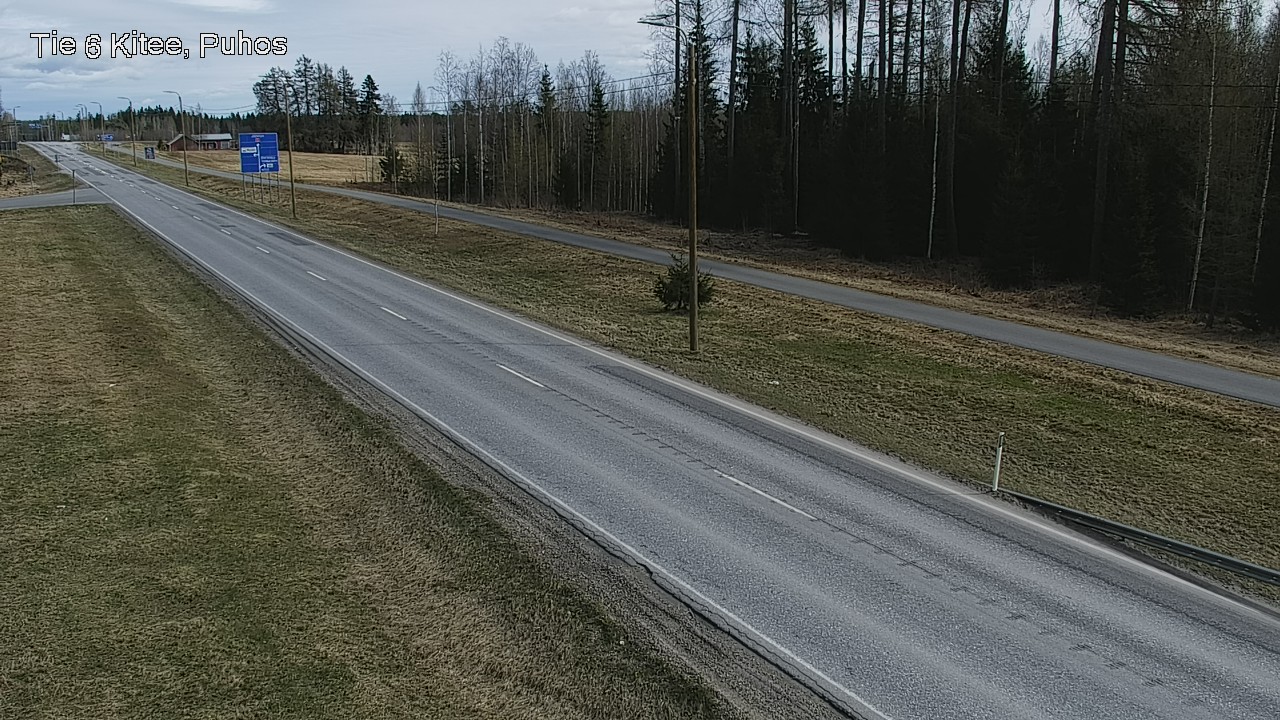 Weather Camera Image Väg 6 Kitee, Puhos, Kitee, Pohjois-Karjala