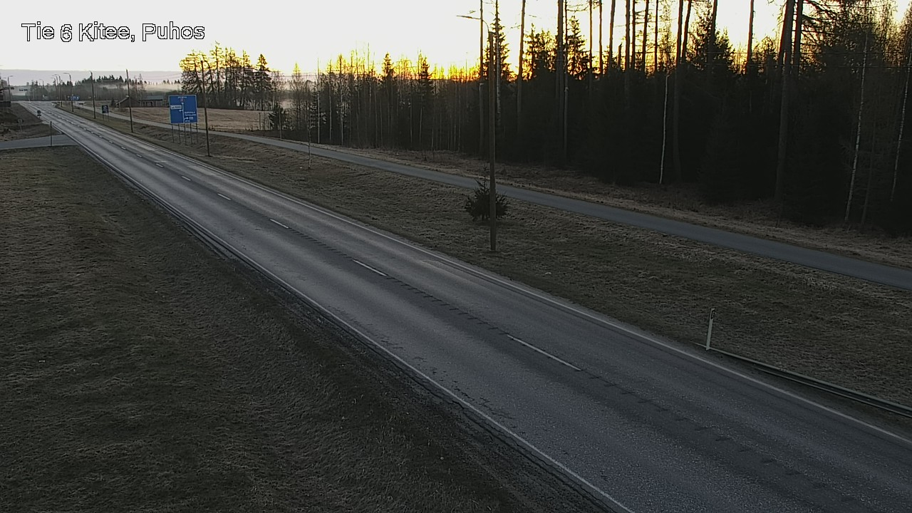 Weather Camera Image Väg 6 Kitee, Puhos, Kitee, Pohjois-Karjala