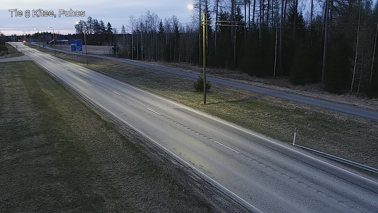 Weather Camera Image Väg 6 Kitee, Puhos, Kitee, Pohjois-Karjala