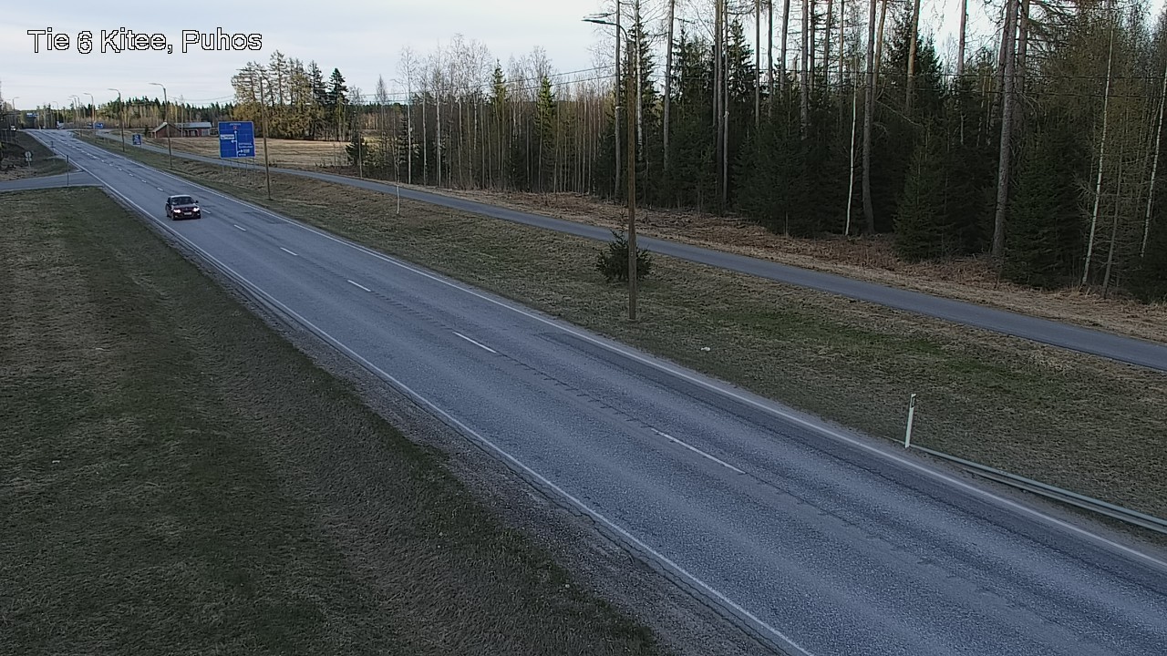 Weather Camera Image Väg 6 Kitee, Puhos, Kitee, Pohjois-Karjala