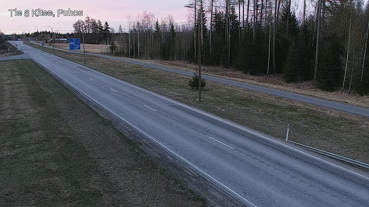 Weather Camera Image Väg 6 Kitee, Puhos, Kitee, Pohjois-Karjala