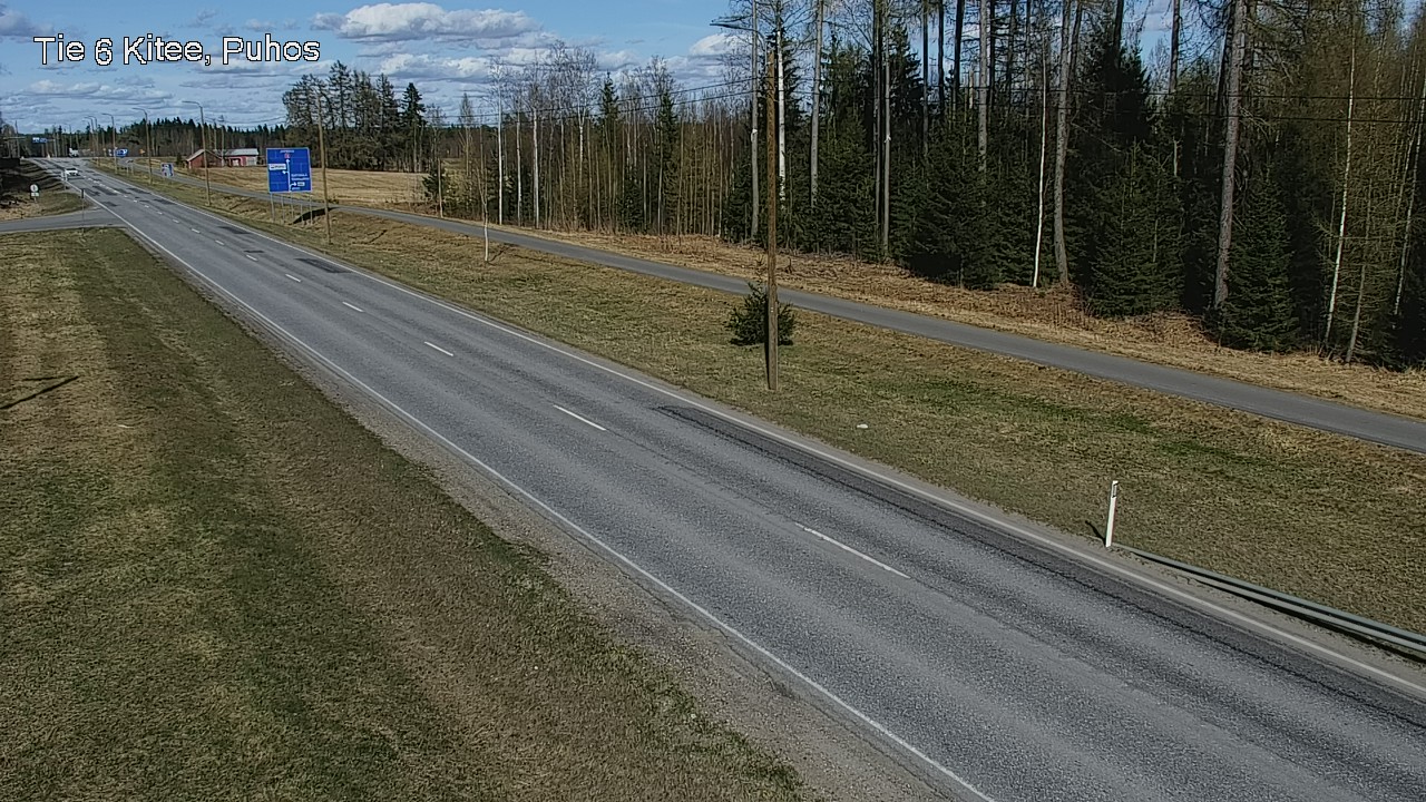 Weather Camera Image Väg 6 Kitee, Puhos, Kitee, Pohjois-Karjala