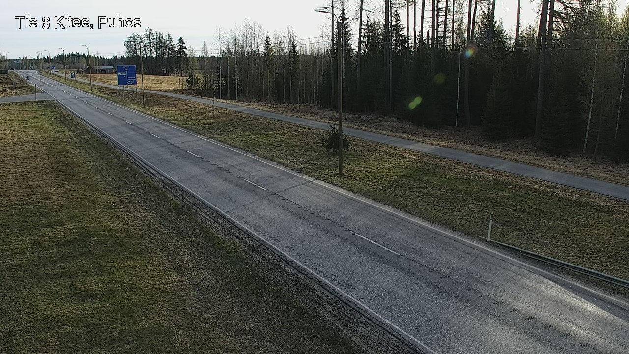 Weather Camera Image Road 6Kitee,  Puhos, Kitee, Pohjois-Karjala