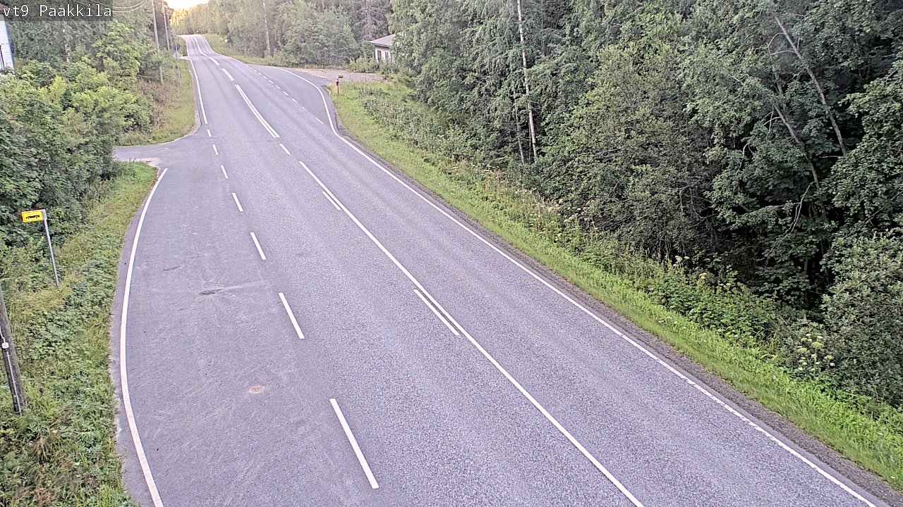 Weather Camera Image Väg 9 Tuusniemi, Paakkila, Tuusniemi, Pohjois-Savo
