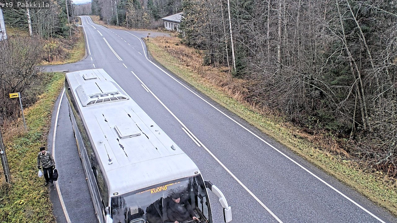 Weather Camera Image Väg 9 Tuusniemi, Paakkila, Tuusniemi, Pohjois-Savo