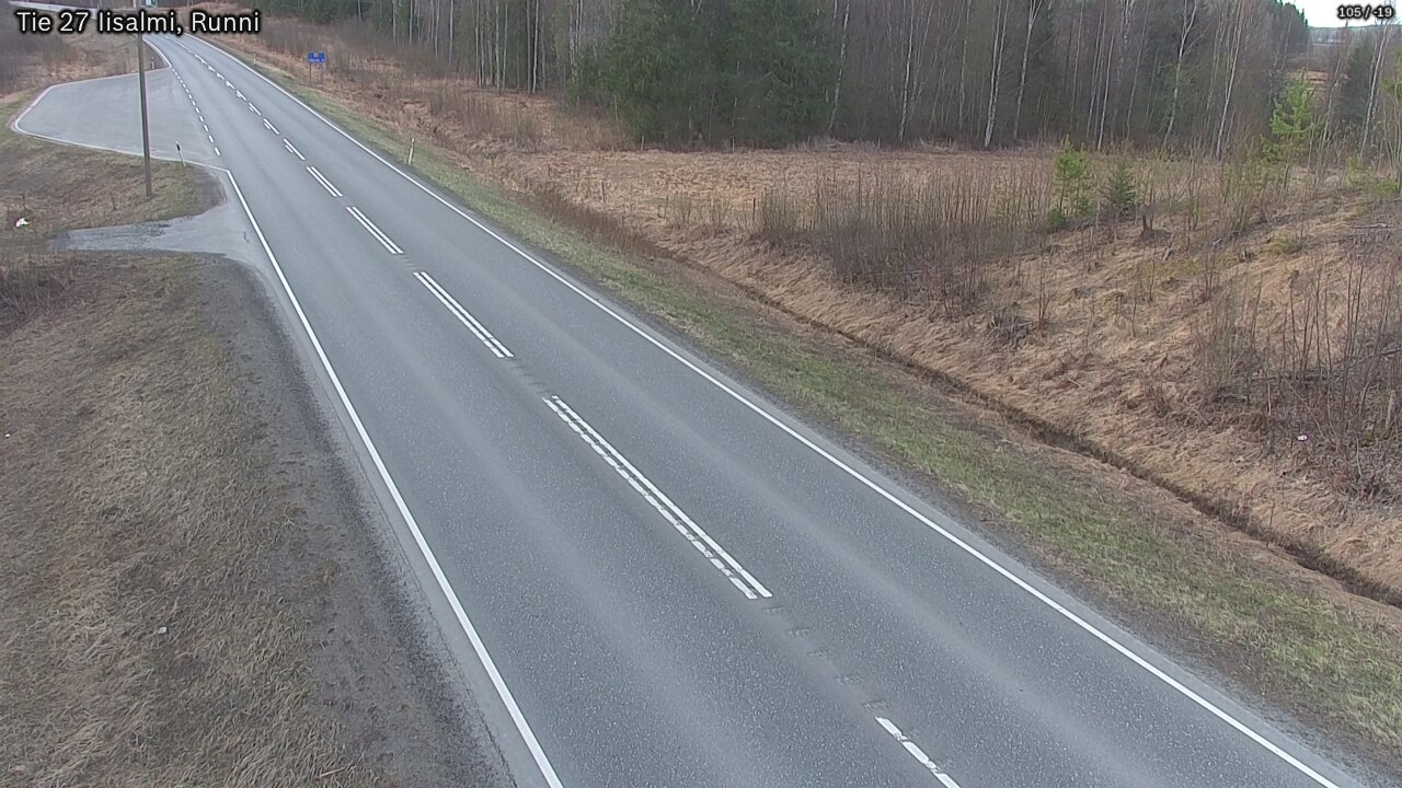 Weather Camera Image Road 27 Iisalmi, Runni, Iisalmi, Pohjois-Savo