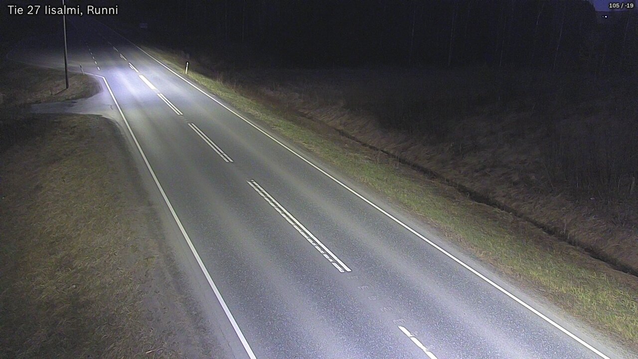 Weather Camera Image Road 27 Iisalmi, Runni, Iisalmi, Pohjois-Savo