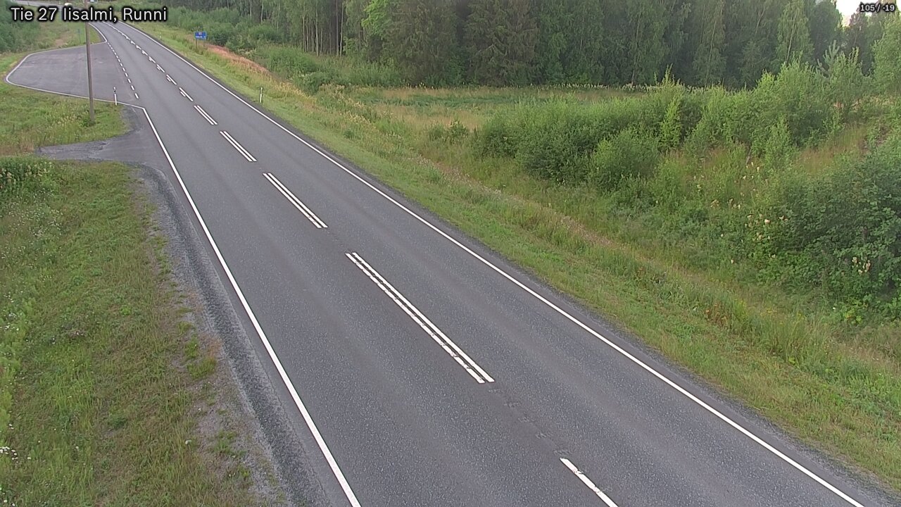 Weather Camera Image Väg 27 Idensalmi, Runni, Iisalmi, Pohjois-Savo