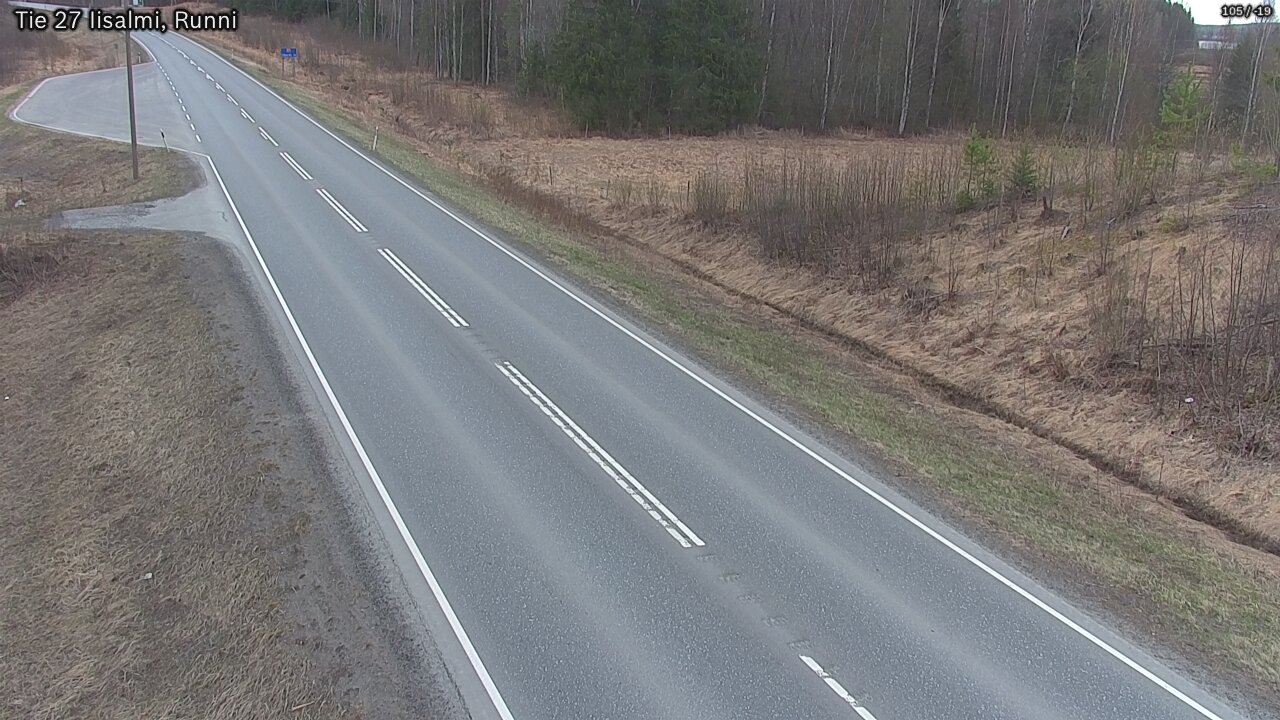 Weather Camera Image Road 27 Iisalmi, Runni, Iisalmi, Pohjois-Savo
