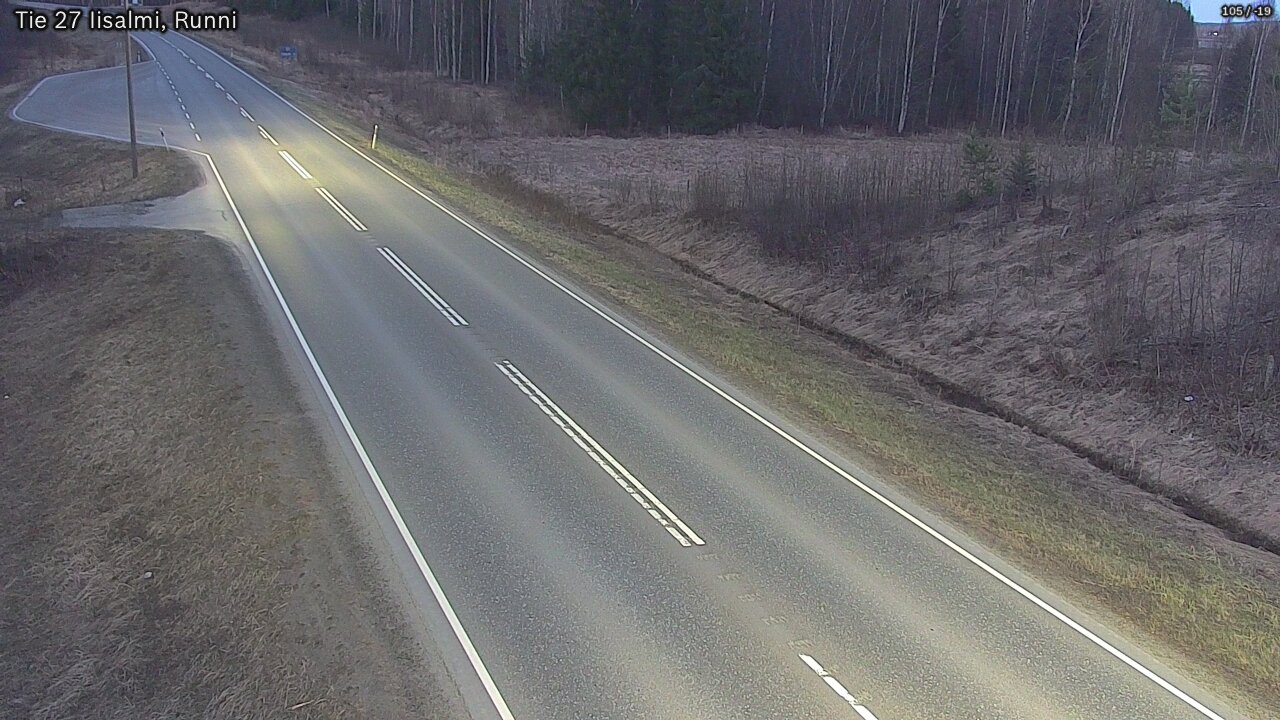 Weather Camera Image Road 27 Iisalmi, Runni, Iisalmi, Pohjois-Savo