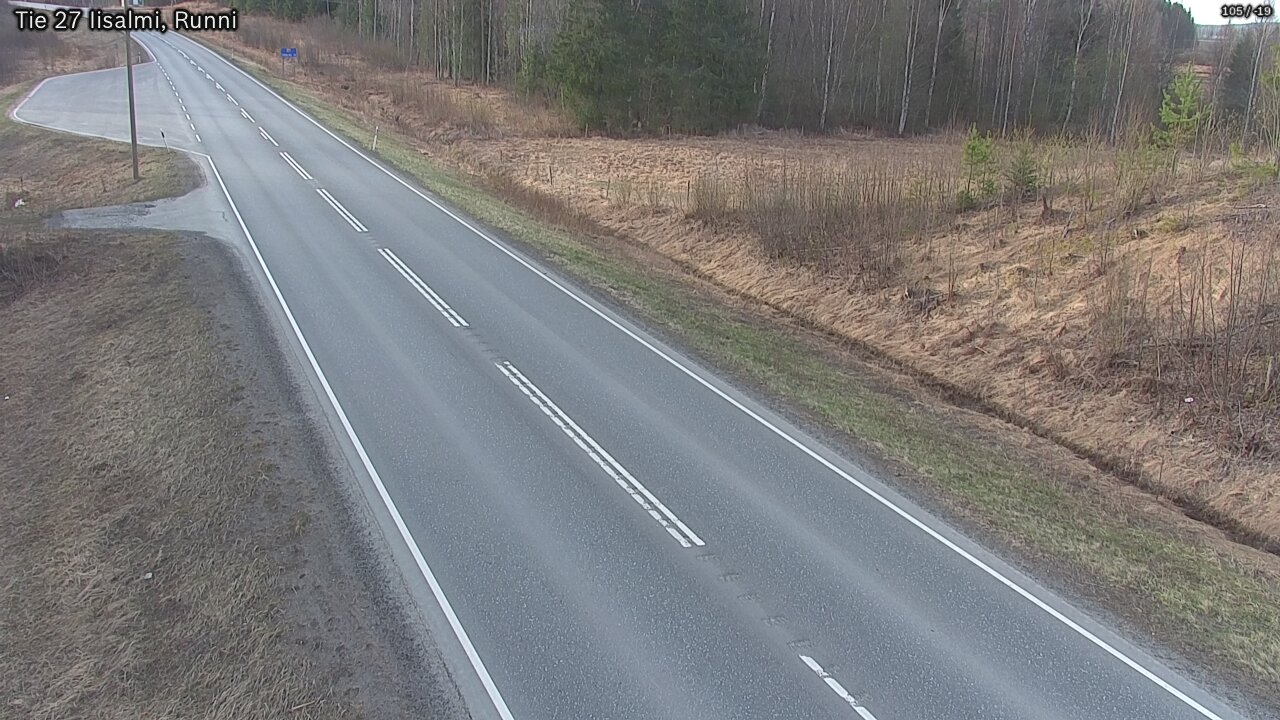 Weather Camera Image Road 27 Iisalmi, Runni, Iisalmi, Pohjois-Savo