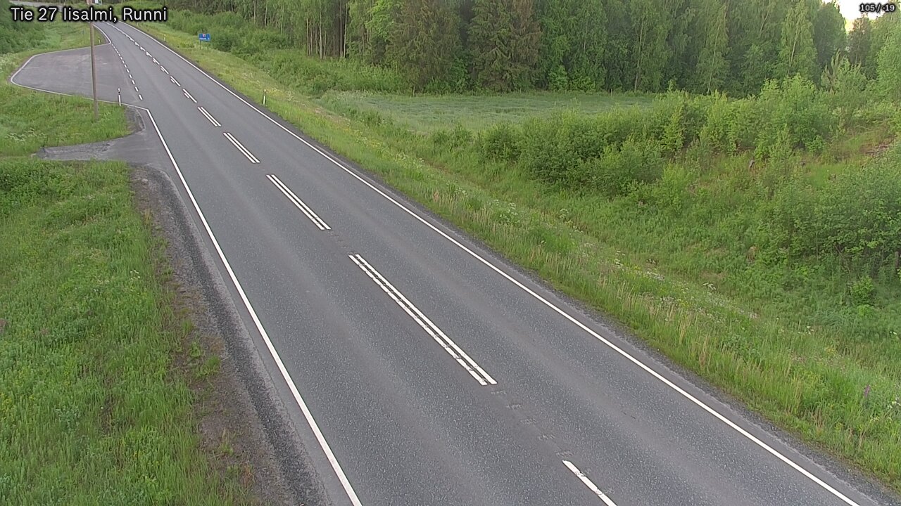 Weather Camera Image Väg 27 Idensalmi, Runni, Iisalmi, Pohjois-Savo