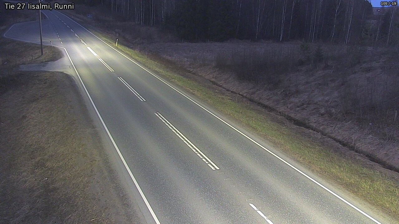 Weather Camera Image Road 27 Iisalmi, Runni, Iisalmi, Pohjois-Savo