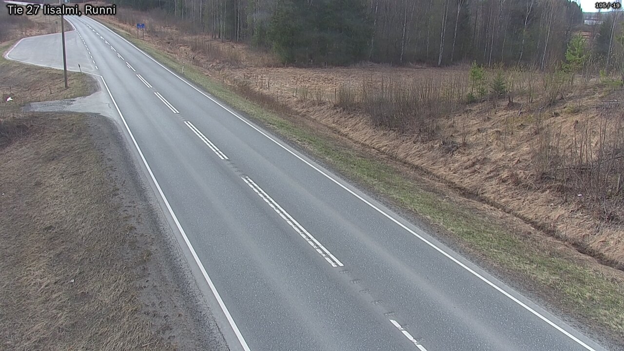 Weather Camera Image Road 27 Iisalmi, Runni, Iisalmi, Pohjois-Savo