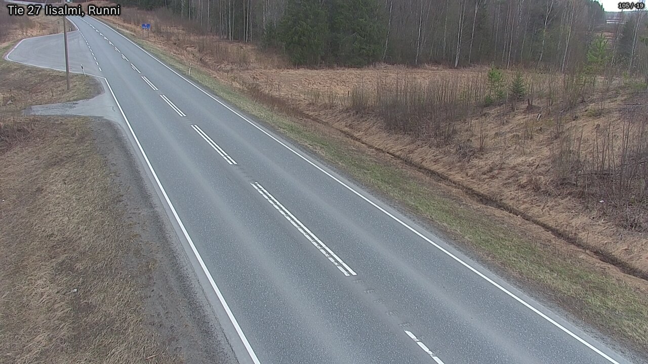 Weather Camera Image Road 27 Iisalmi, Runni, Iisalmi, Pohjois-Savo