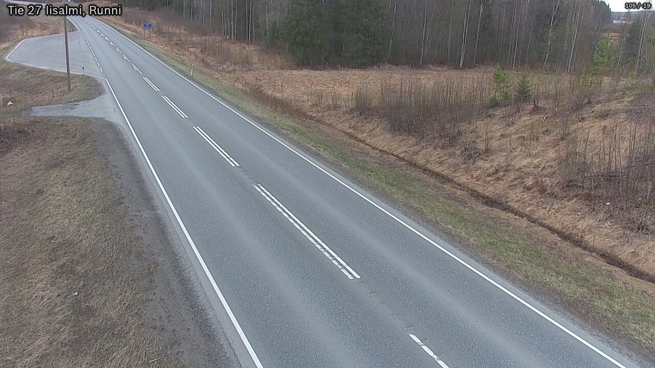 Weather Camera Image Road 27 Iisalmi, Runni, Iisalmi, Pohjois-Savo