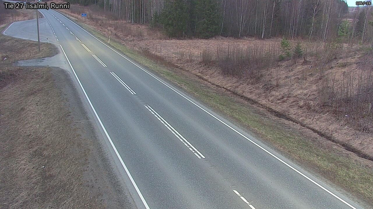 Weather Camera Image Road 27 Iisalmi, Runni, Iisalmi, Pohjois-Savo