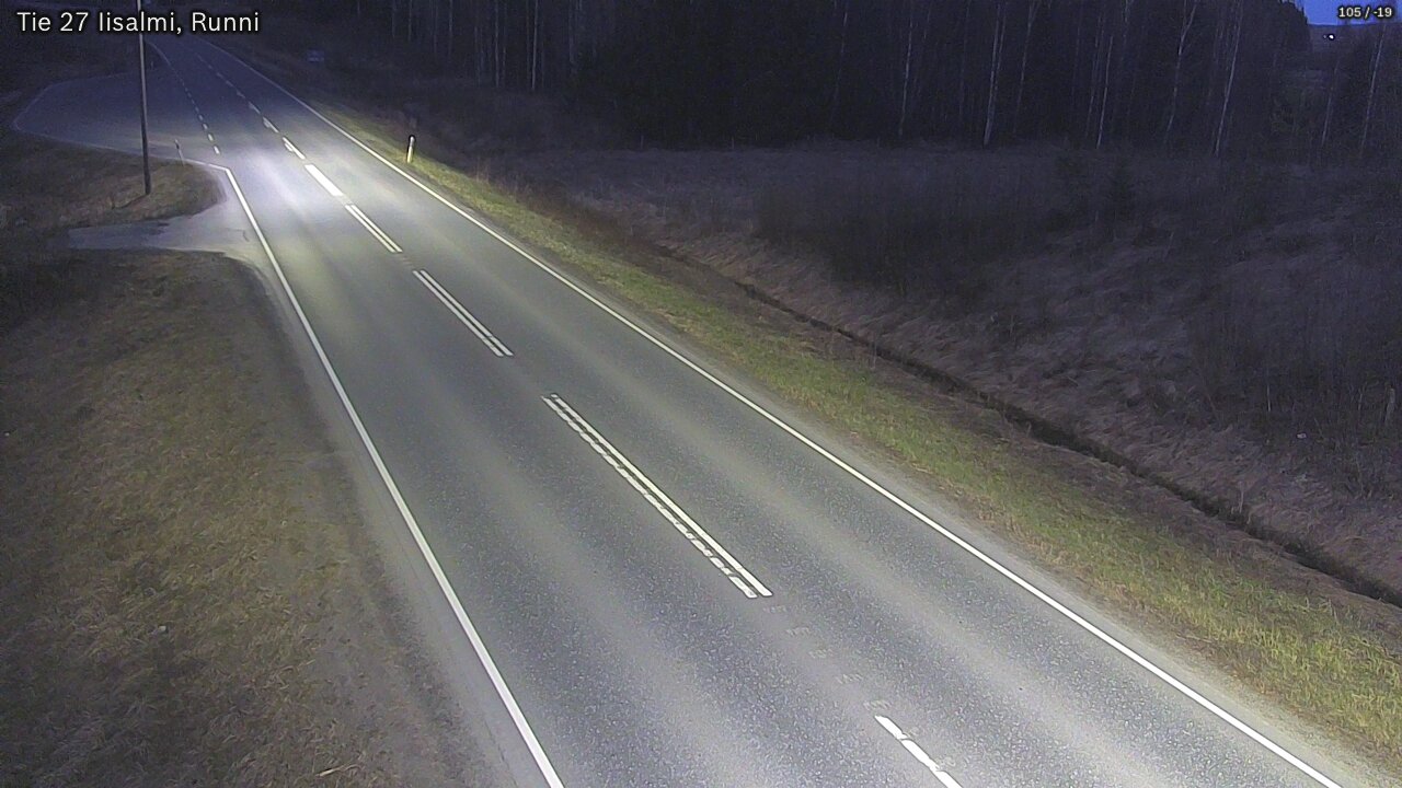Weather Camera Image Road 27 Iisalmi, Runni, Iisalmi, Pohjois-Savo