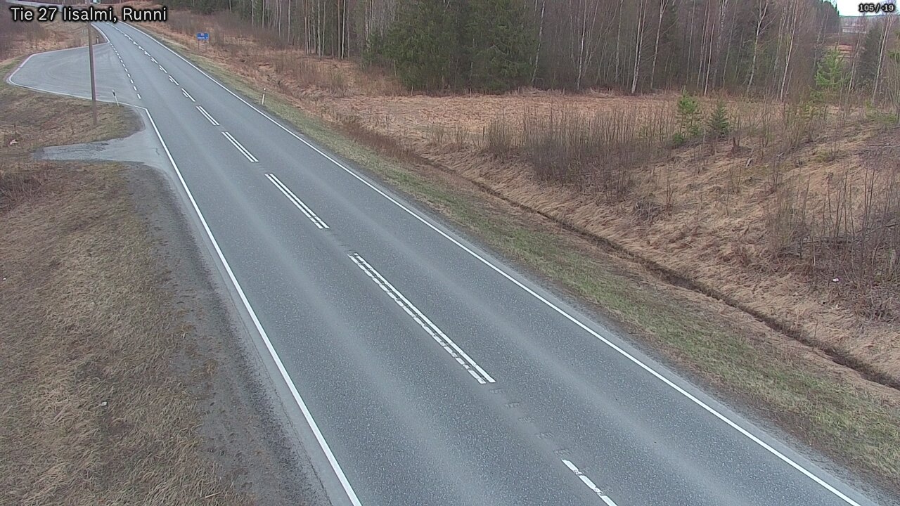 Weather Camera Image Road 27 Iisalmi, Runni, Iisalmi, Pohjois-Savo