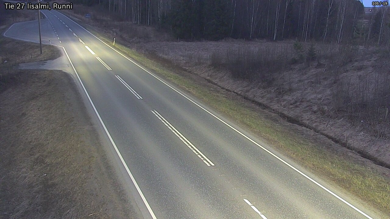 Weather Camera Image Road 27 Iisalmi, Runni, Iisalmi, Pohjois-Savo