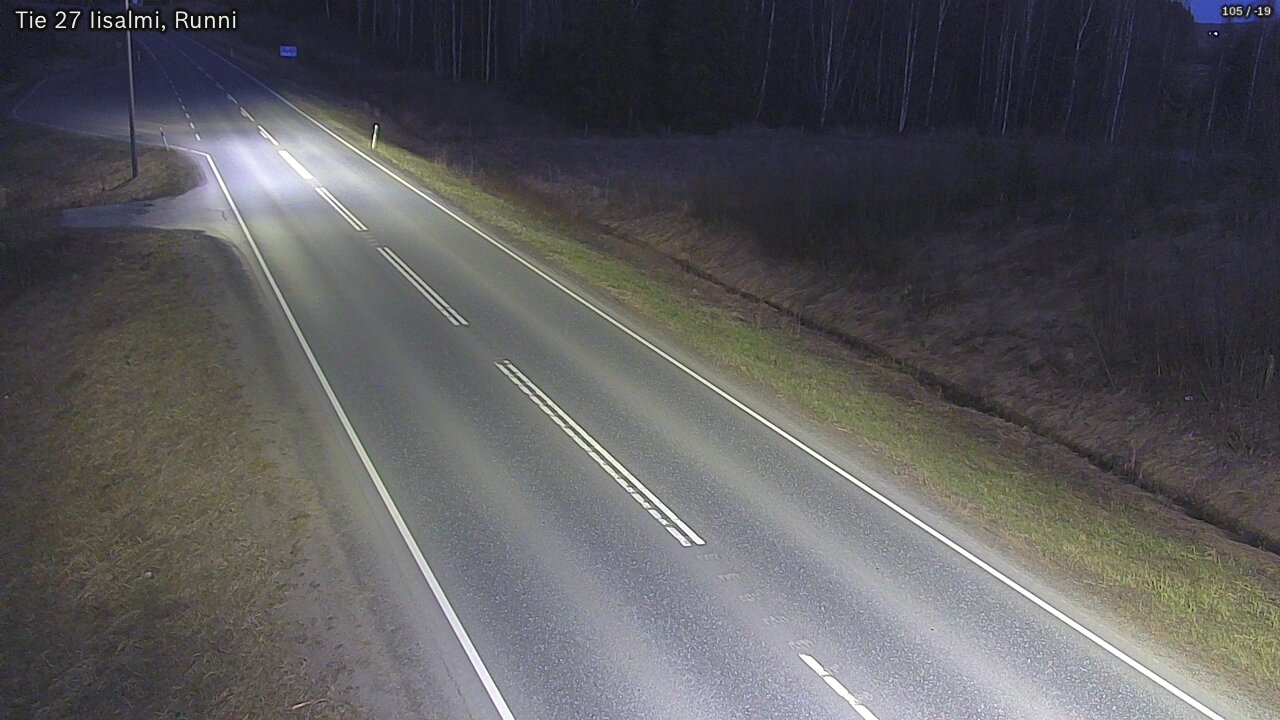 Weather Camera Image Road 27 Iisalmi, Runni, Iisalmi, Pohjois-Savo