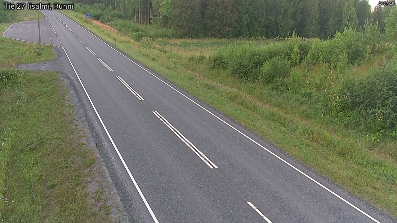 Weather Camera Image Väg 27 Idensalmi, Runni, Iisalmi, Pohjois-Savo