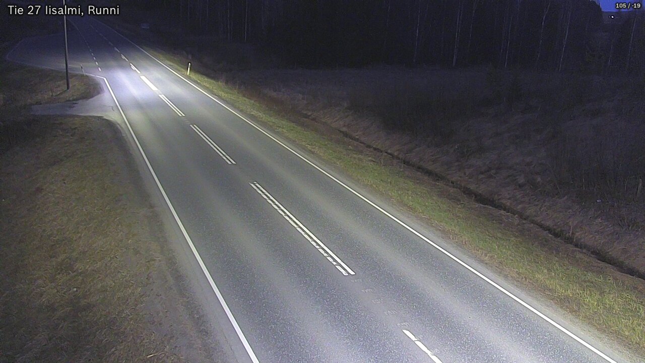 Weather Camera Image Road 27 Iisalmi, Runni, Iisalmi, Pohjois-Savo