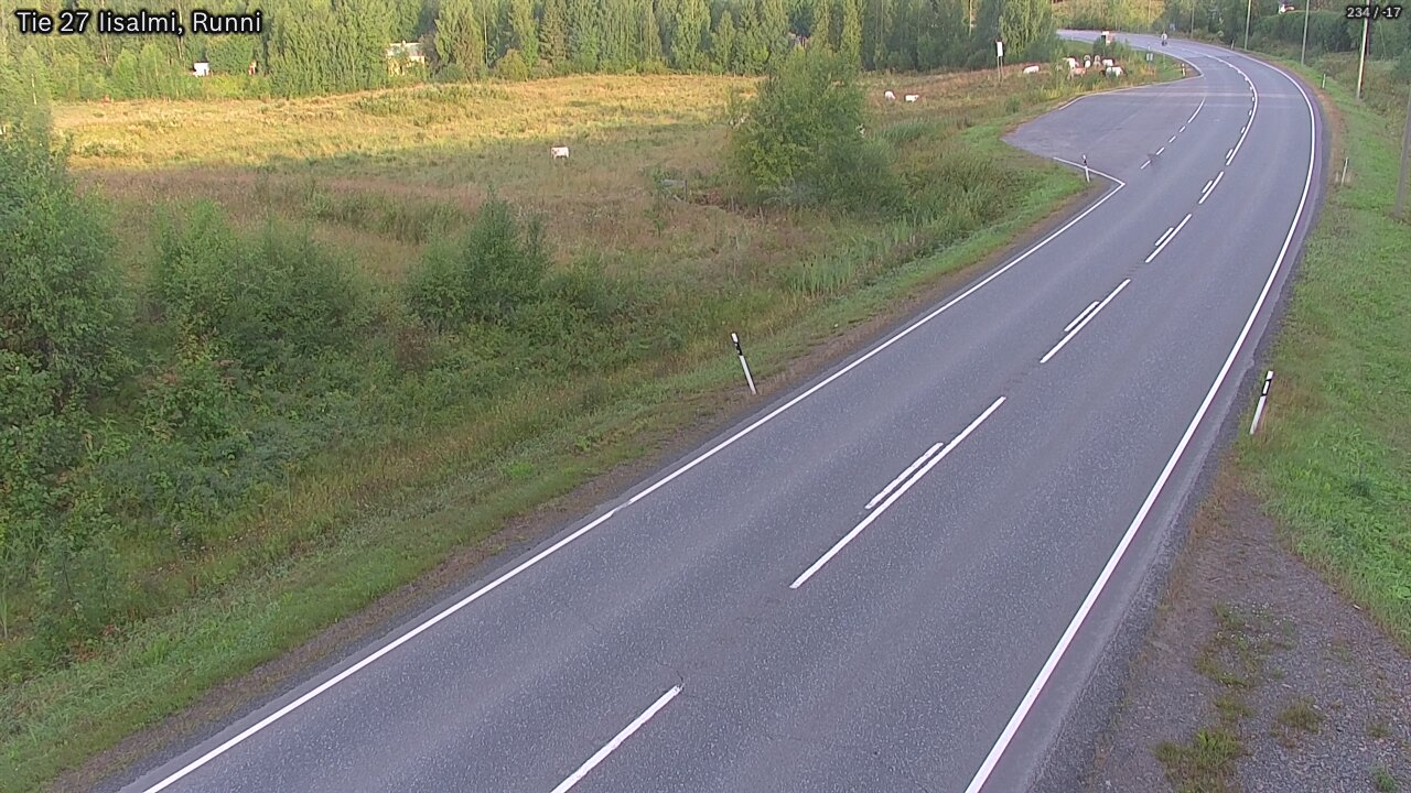 Weather Camera Image Väg 27 Idensalmi, Runni, Iisalmi, Pohjois-Savo