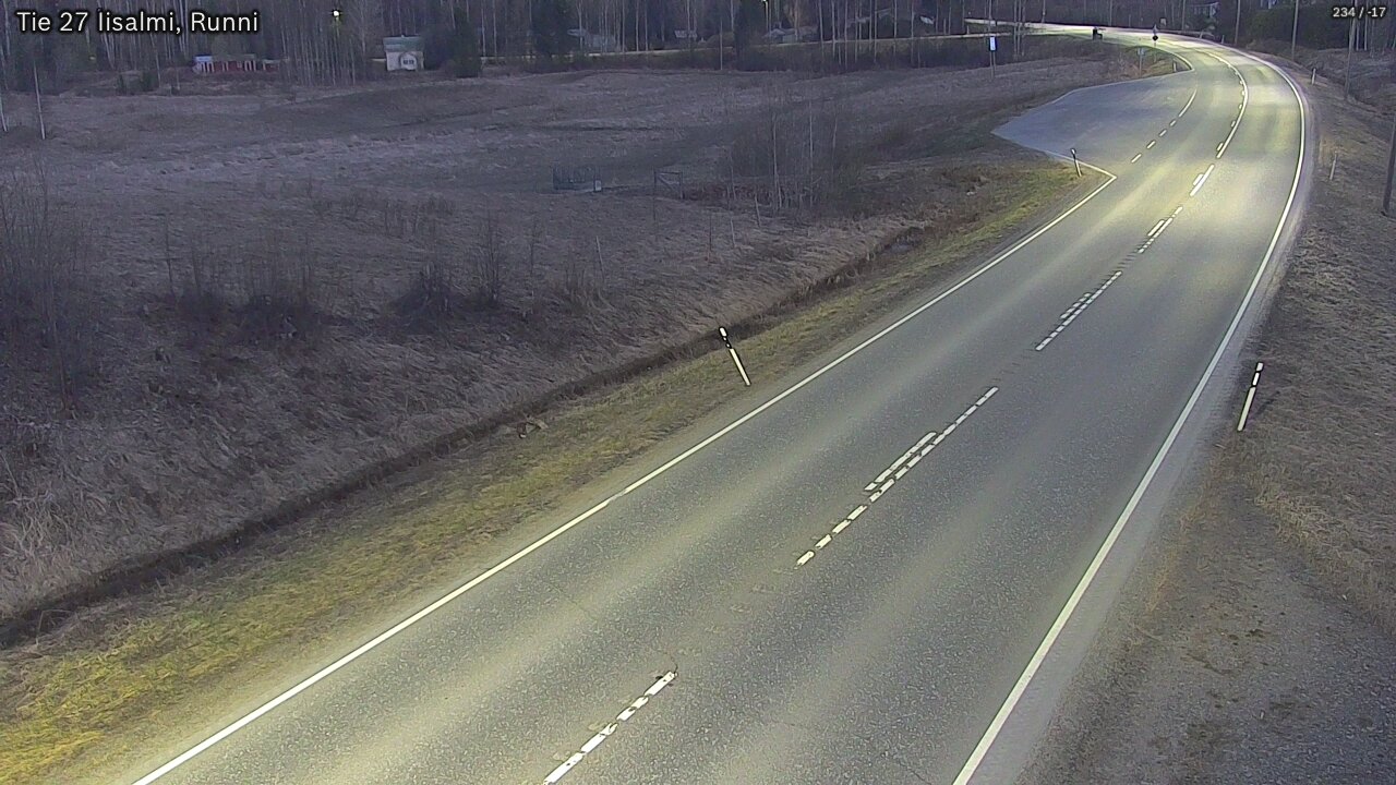 Weather Camera Image Väg 27 Idensalmi, Runni, Iisalmi, Pohjois-Savo