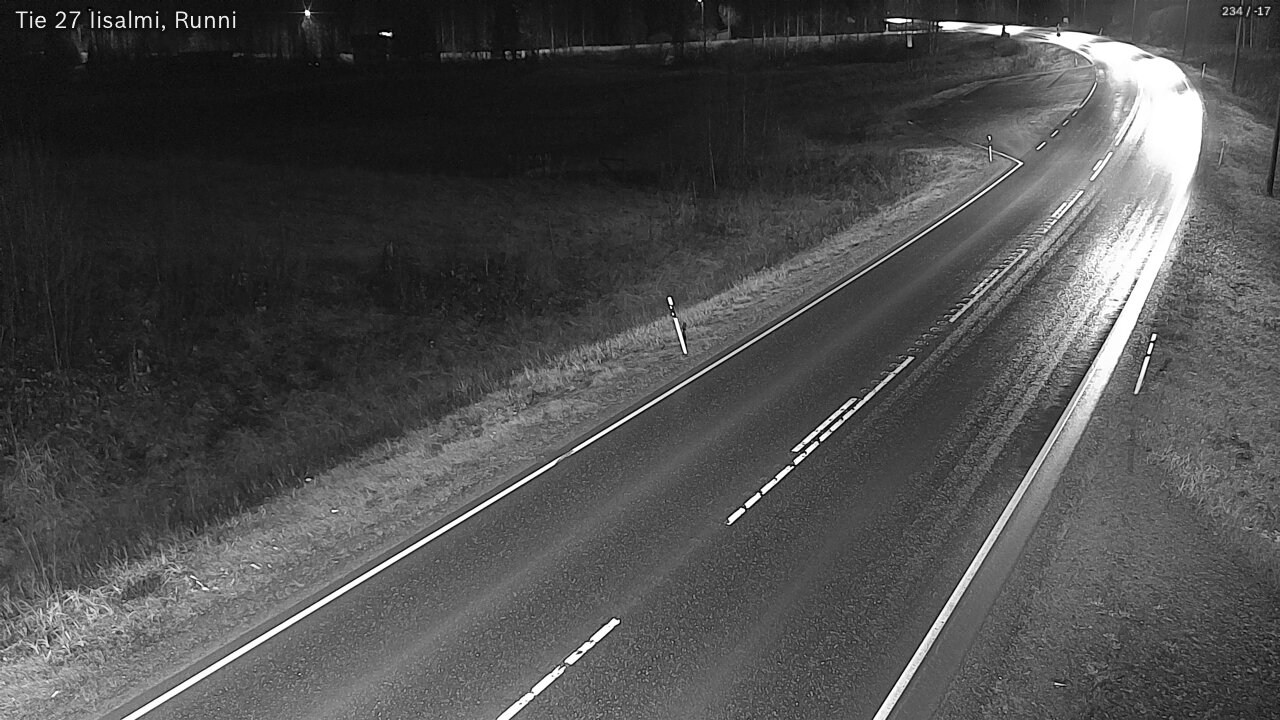 Weather Camera Image Väg 27 Idensalmi, Runni, Iisalmi, Pohjois-Savo