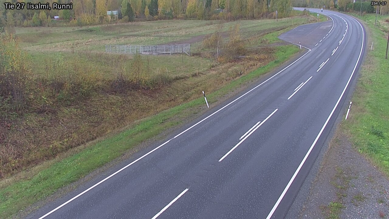 Weather Camera Image Väg 27 Idensalmi, Runni, Iisalmi, Pohjois-Savo
