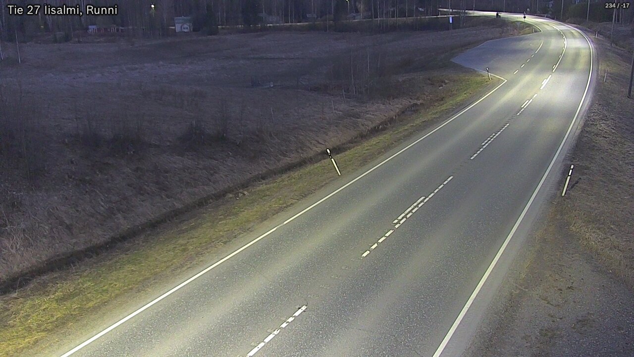 Weather Camera Image Road 27 Iisalmi, Runni, Iisalmi, Pohjois-Savo