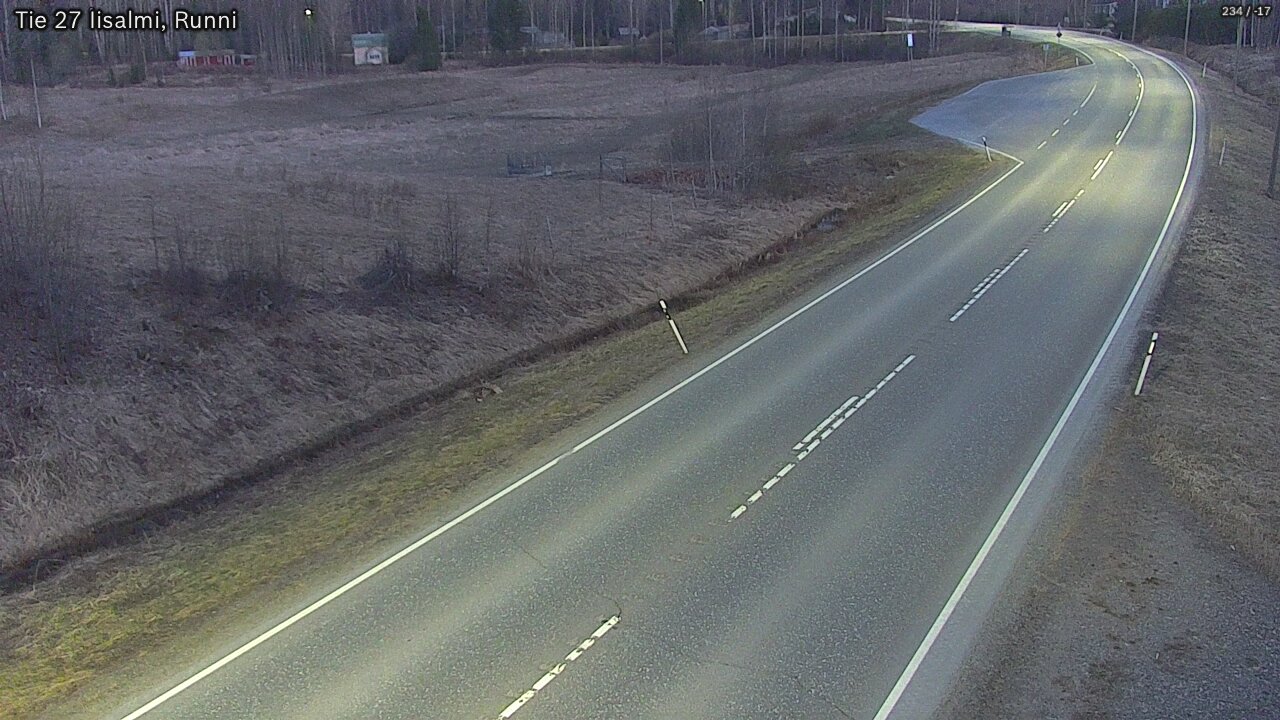 Weather Camera Image Väg 27 Idensalmi, Runni, Iisalmi, Pohjois-Savo