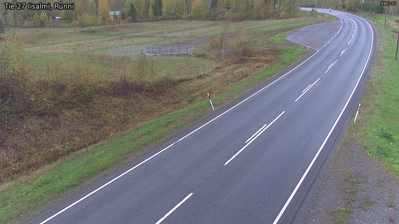 Weather Camera Image Väg 27 Idensalmi, Runni, Iisalmi, Pohjois-Savo