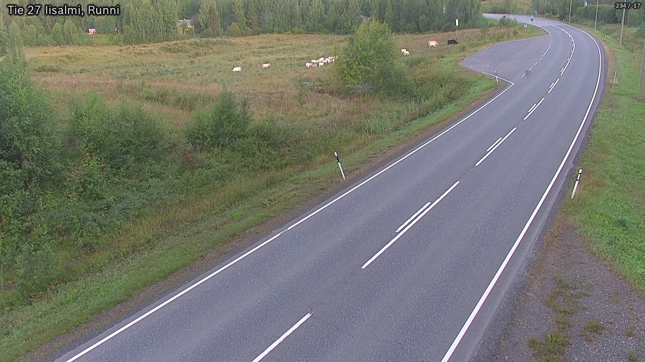 Weather Camera Image Väg 27 Idensalmi, Runni, Iisalmi, Pohjois-Savo