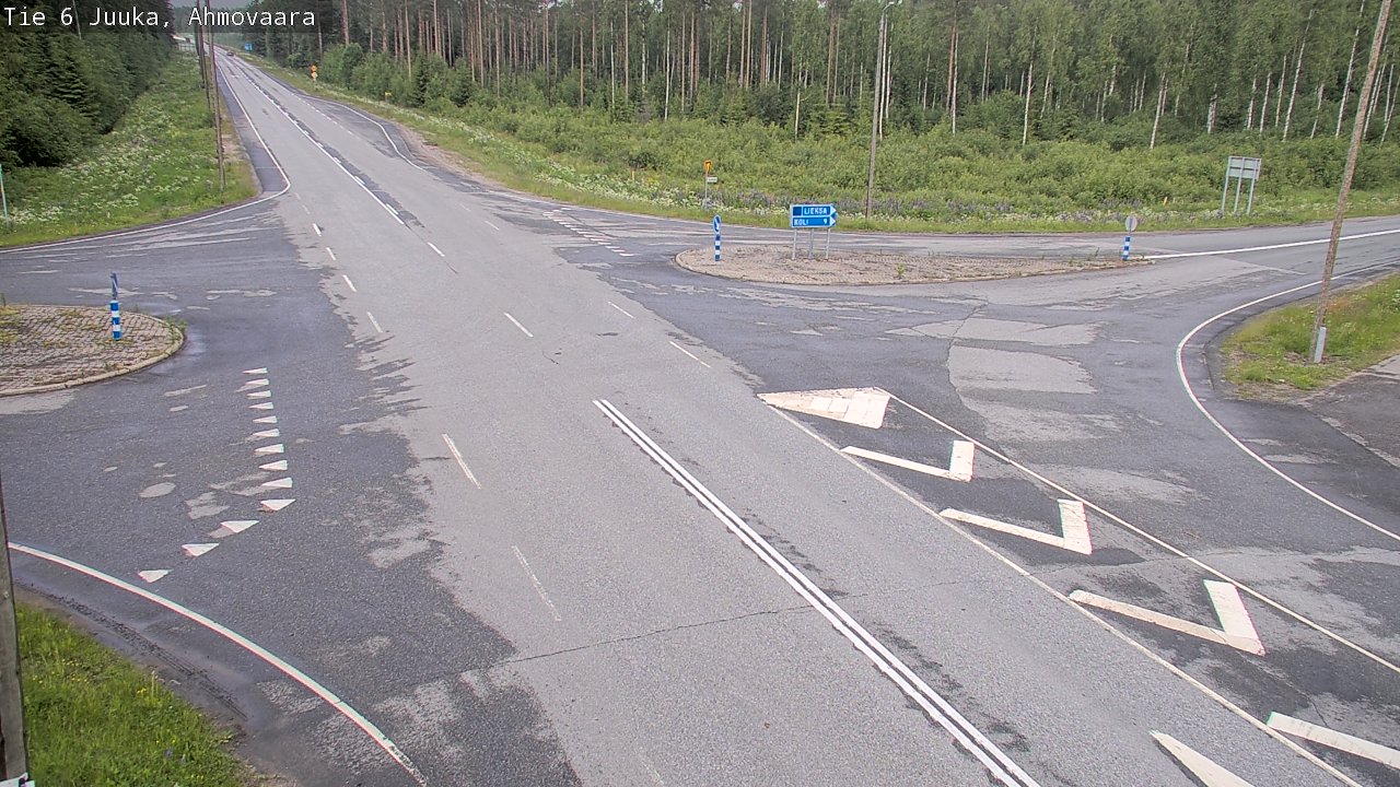 Weather Camera Image Väg 6 Juga, Ahmovaara, Juuka, Pohjois-Karjala