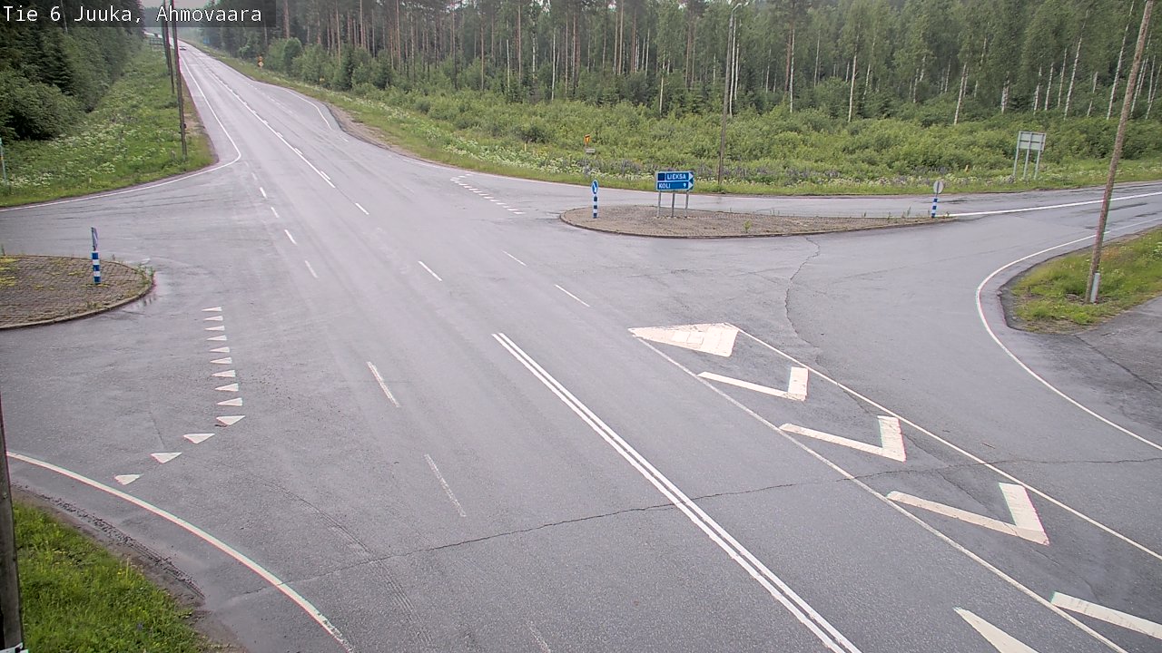 Weather Camera Image Väg 6 Juga, Ahmovaara, Juuka, Pohjois-Karjala