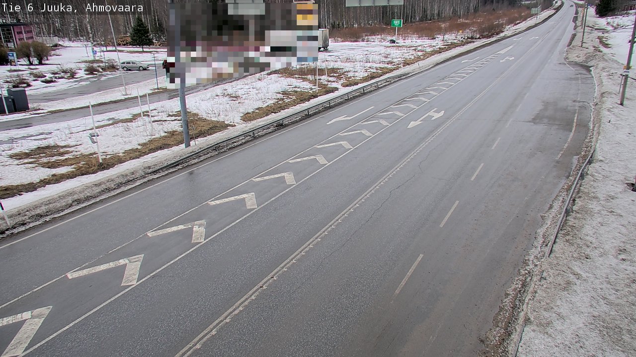 Weather Camera Image Väg 6 Juga, Ahmovaara, Juuka, Pohjois-Karjala